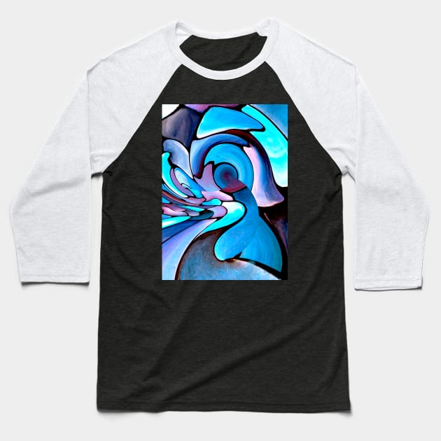 Space Distortion in Utopian Futuristic Style Baseball T-Shirt by Nisuris Art